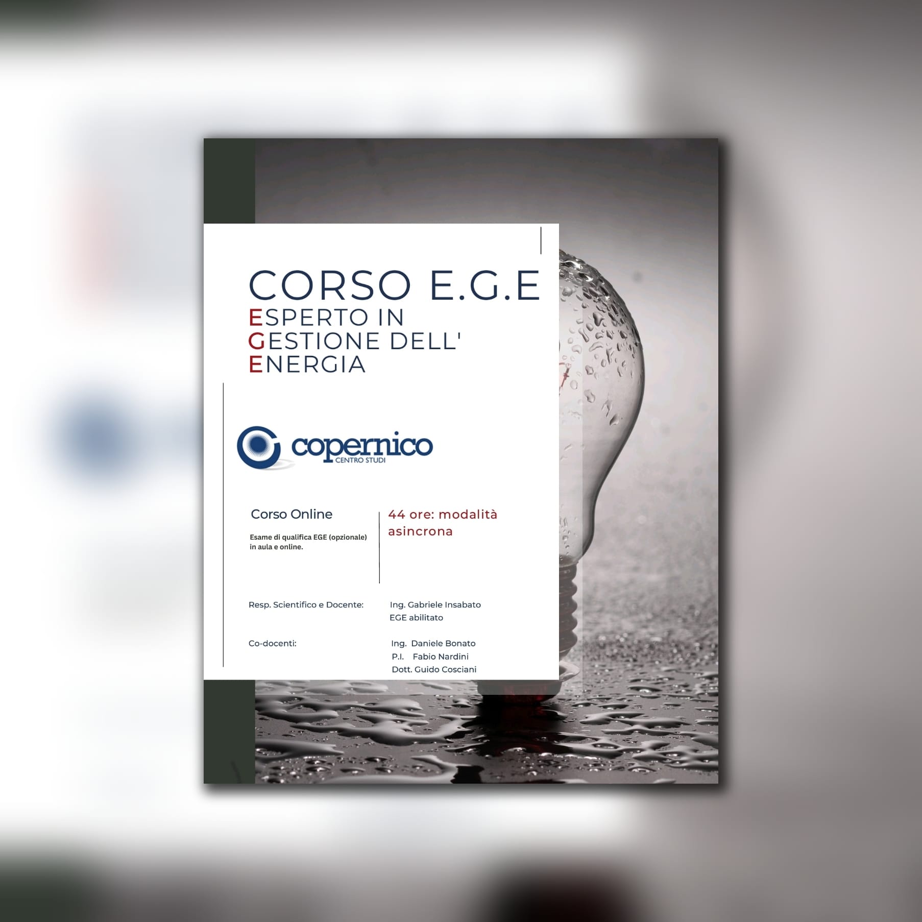 CORSO EGE FAD accreditato 44 C.F.P. - Associazione Copernico -