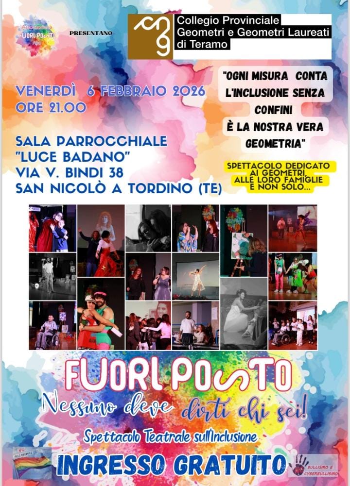 Invito a teatro: una serata speciale per i Geometri di Teramo e le loro famiglie - San Nicolò a Tordino, 6 febbraio ore 21.00