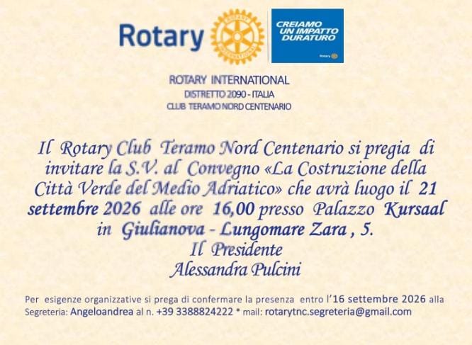 Convegno LA COSTRUZIONE DELLA CITTA’ VERDE DEL MEDIO ADRIATICO 21.09.2026 N. 3 CFP